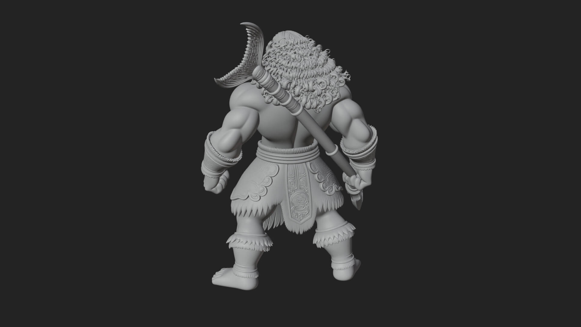 Greek Warrior God Statue Design 29 3D Print Model 3D Model
