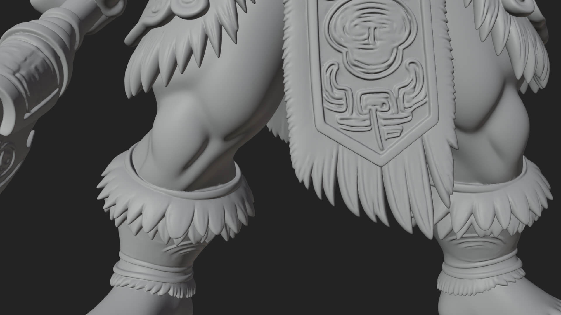 Greek Warrior God Statue Design 29 3D Print Model 3D Model
