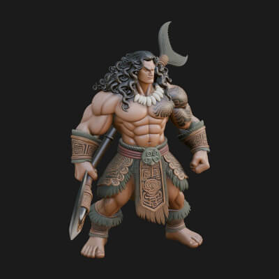 Greek Warrior God Statue Design 29 3D Print Model