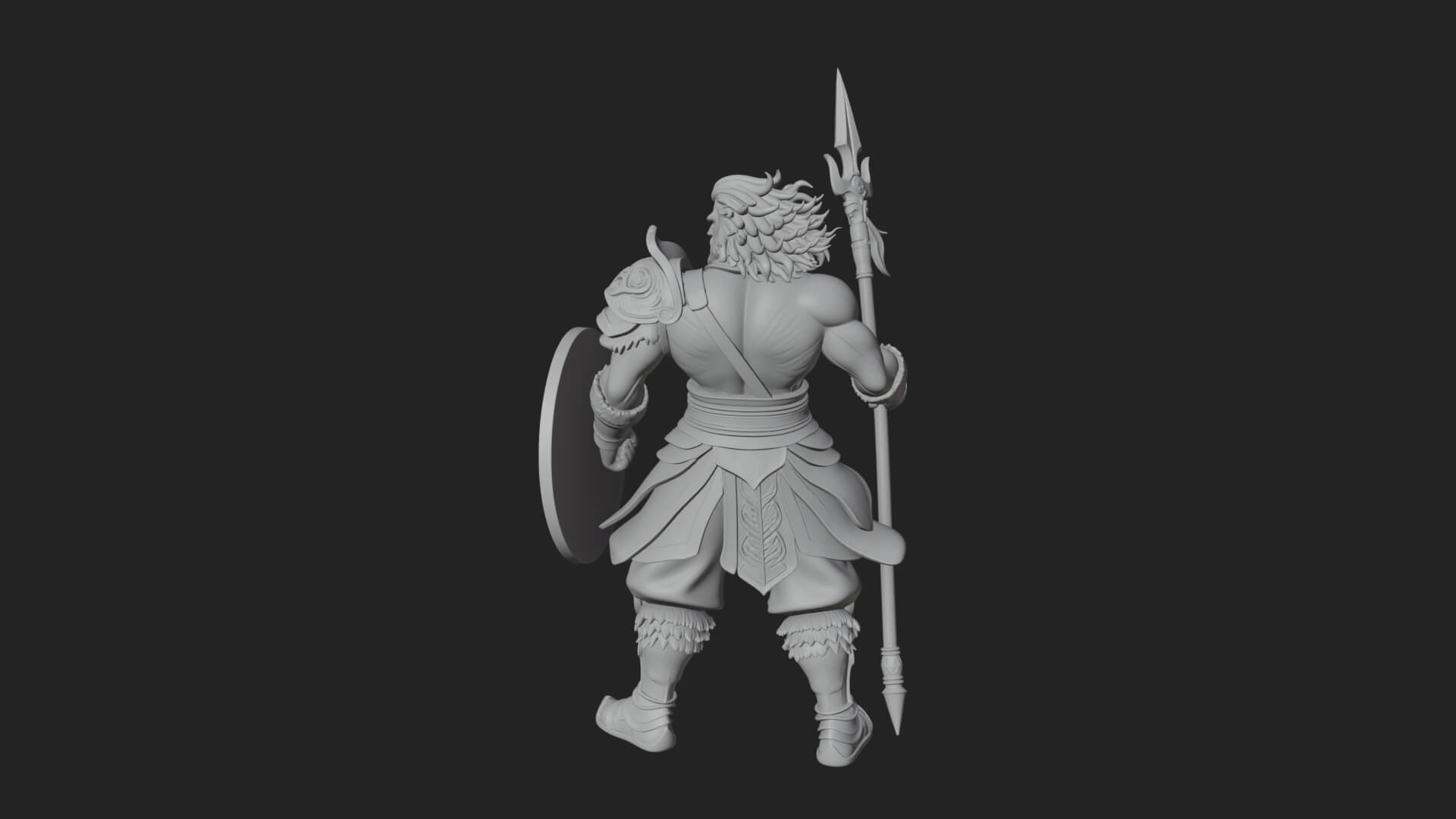 Greek Warrior God Statue Design 30 3D Print Model 3D Model