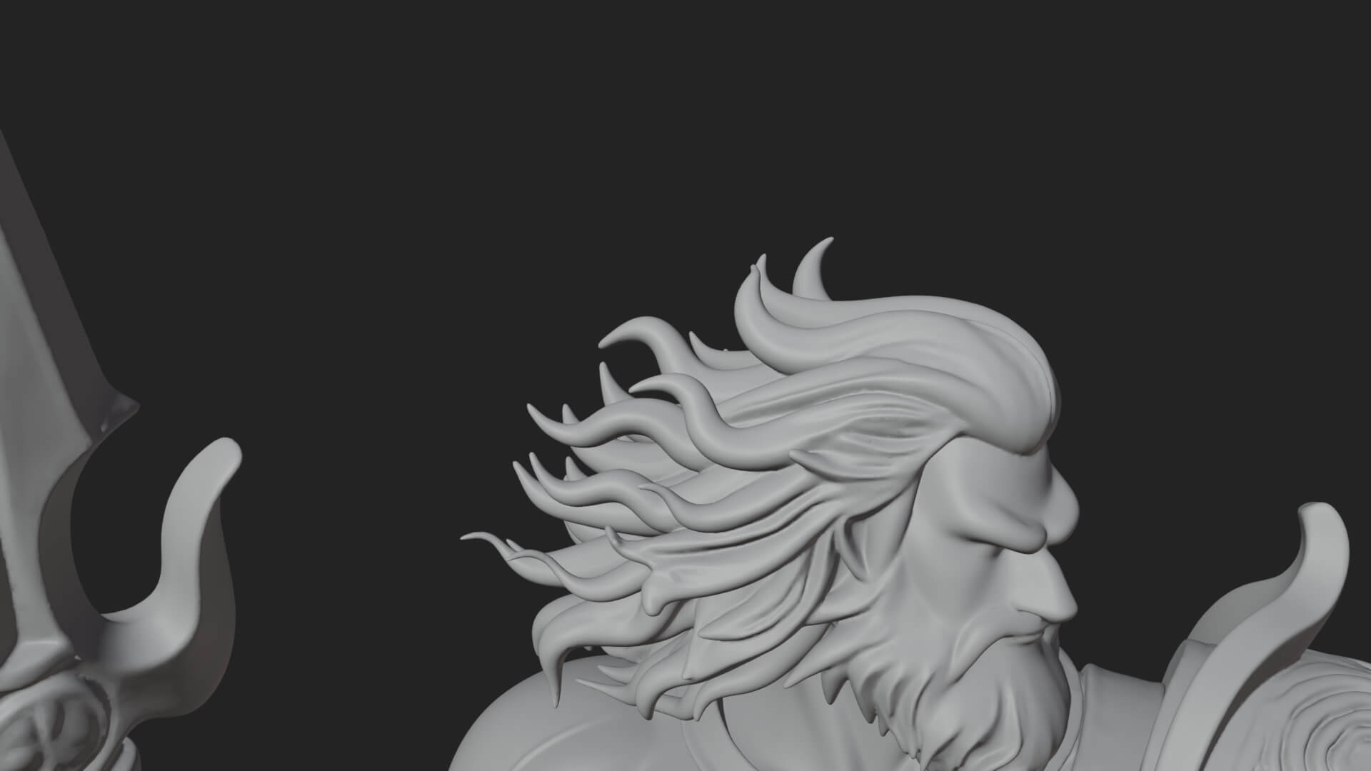 Greek Warrior God Statue Design 30 3D Print Model 3D Model