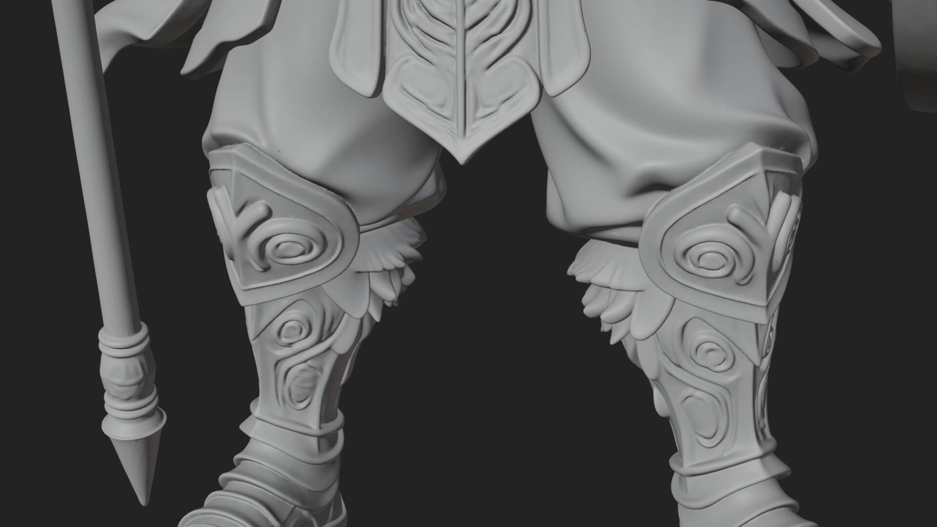 Greek Warrior God Statue Design 30 3D Print Model 3D Model