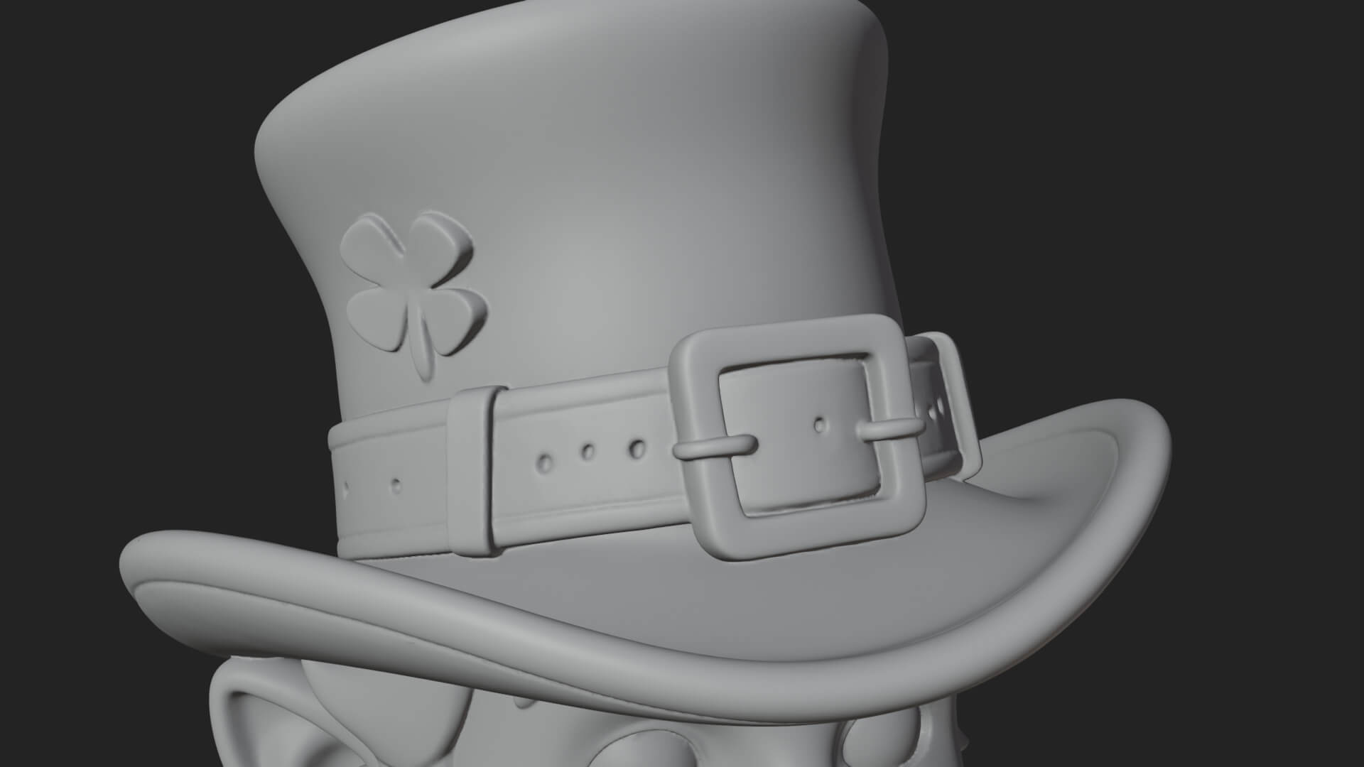 Green Coat Leprechaun Statue Design 1 3D Print Model 3D Model