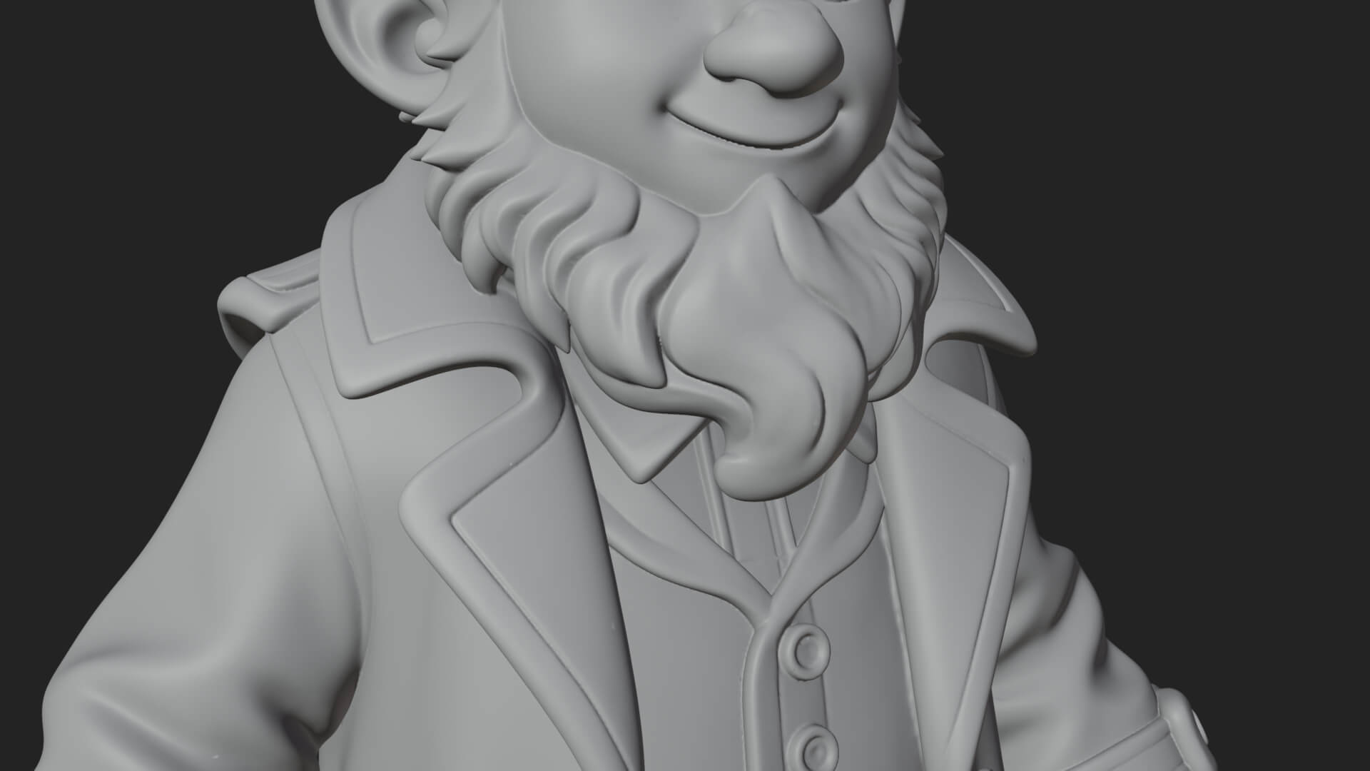Green Coat Leprechaun Statue Design 1 3D Print Model 3D Model