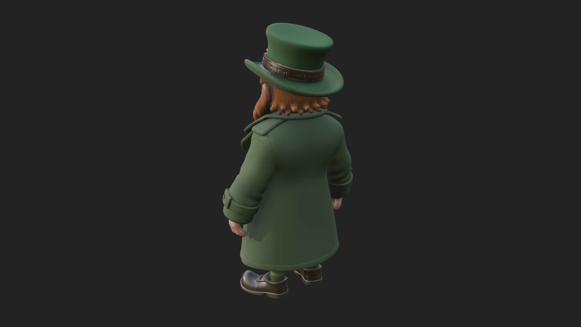 Green Coat Leprechaun Statue Design 2 3D Print Model 3D Model