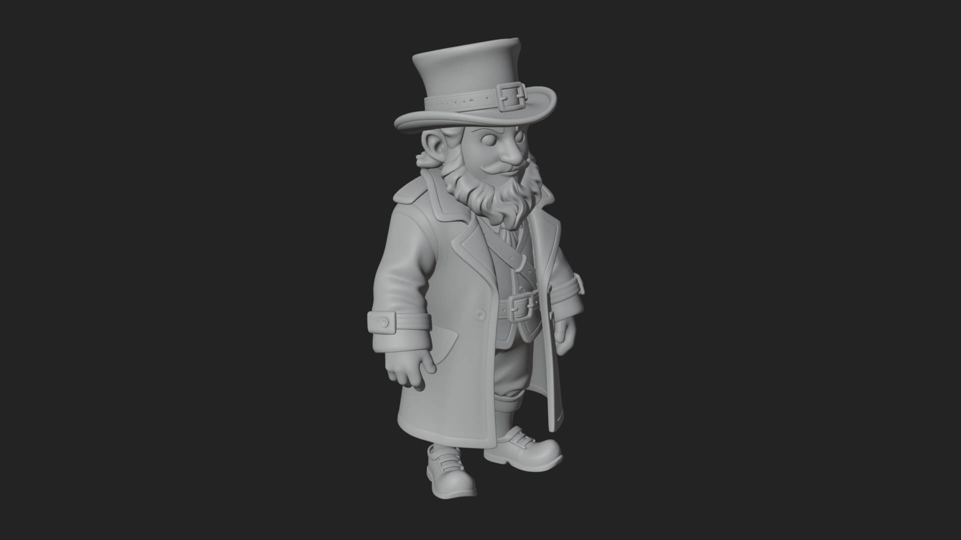 Green Coat Leprechaun Statue Design 2 3D Print Model 3D Model