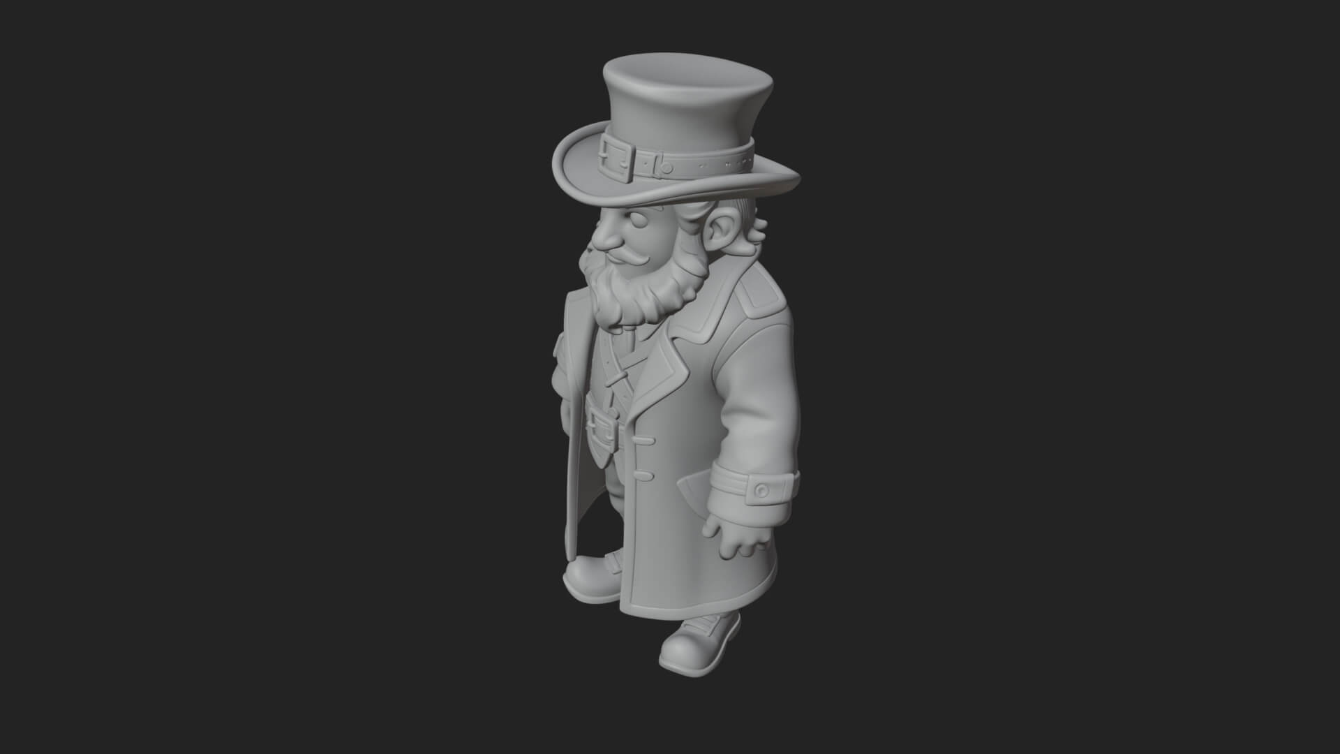 Green Coat Leprechaun Statue Design 2 3D Print Model 3D Model