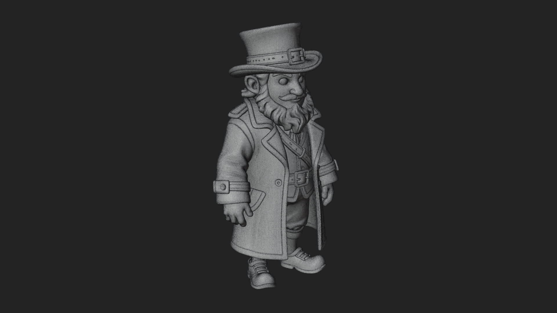 Green Coat Leprechaun Statue Design 2 3D Print Model 3D Model