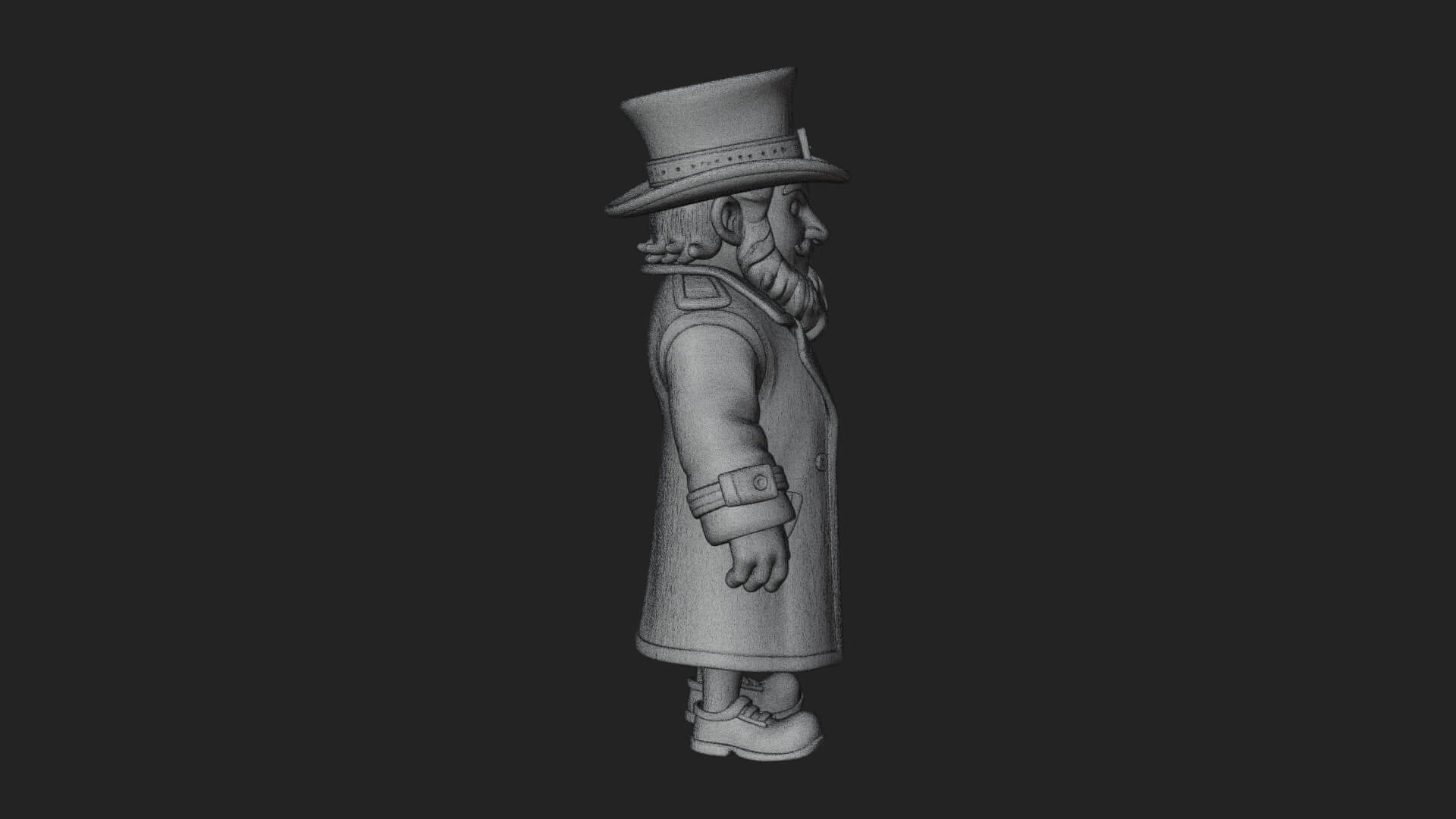 Green Coat Leprechaun Statue Design 2 3D Print Model 3D Model