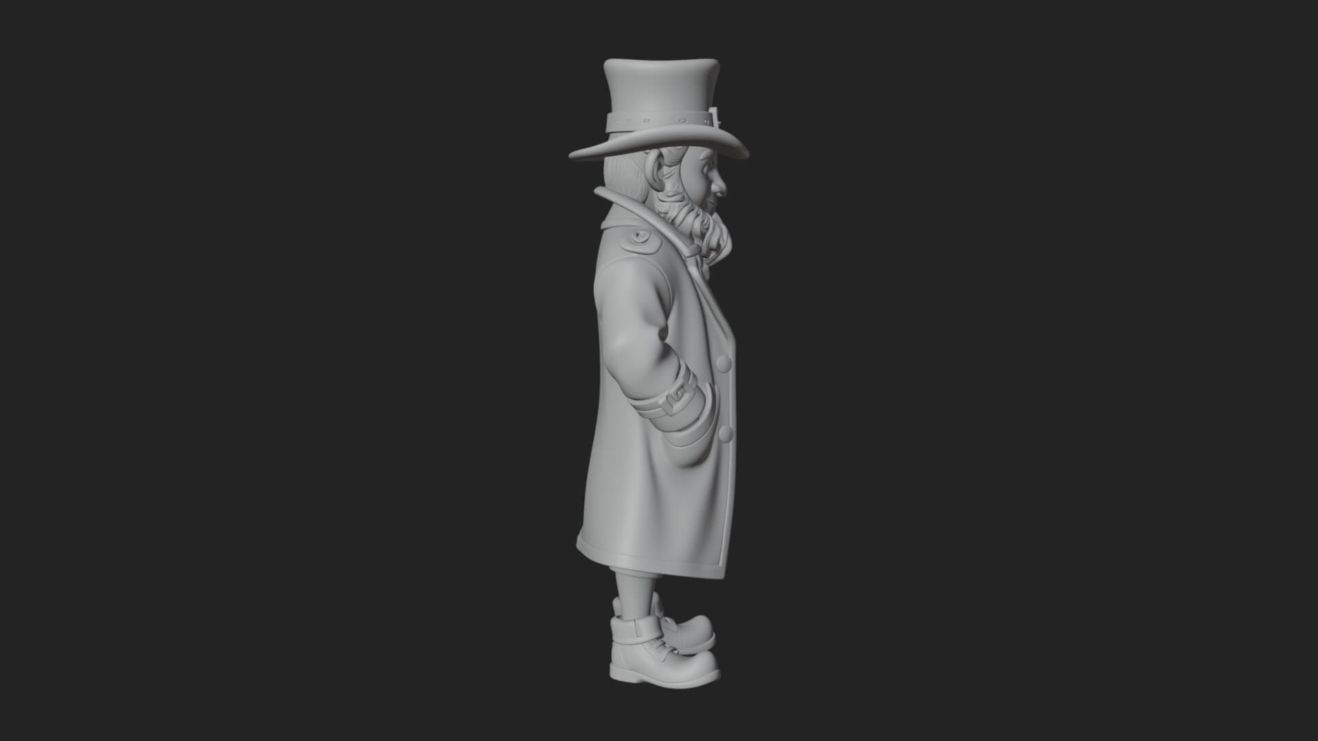Green Coat Leprechaun Statue Design 3 3D Print Model 3D Model