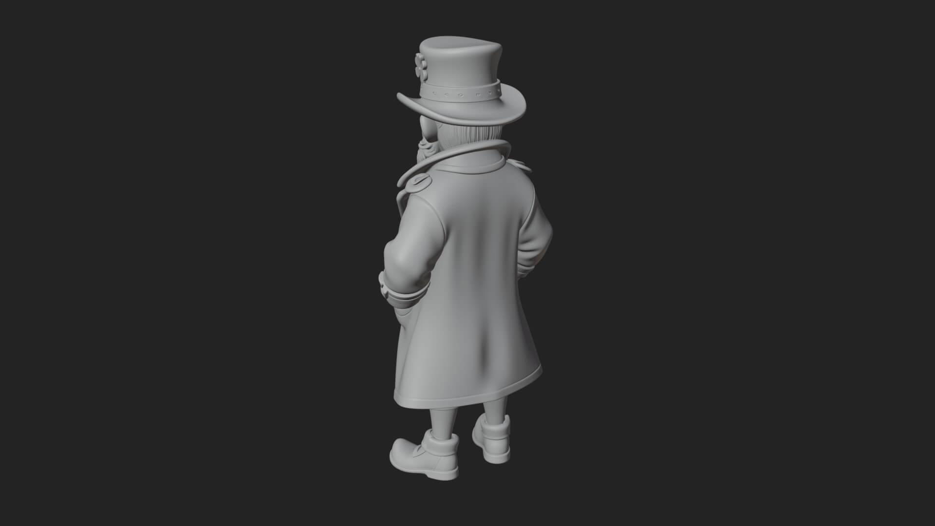 Green Coat Leprechaun Statue Design 3 3D Print Model 3D Model