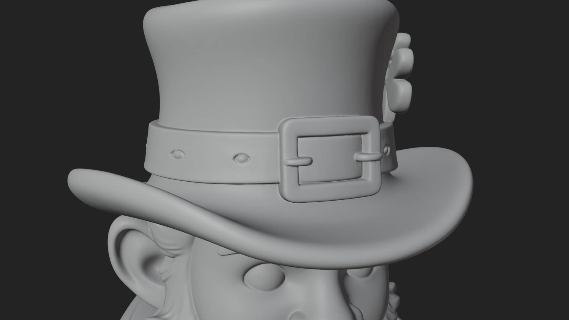 Green Coat Leprechaun Statue Design 3 3D Print Model 3D Model