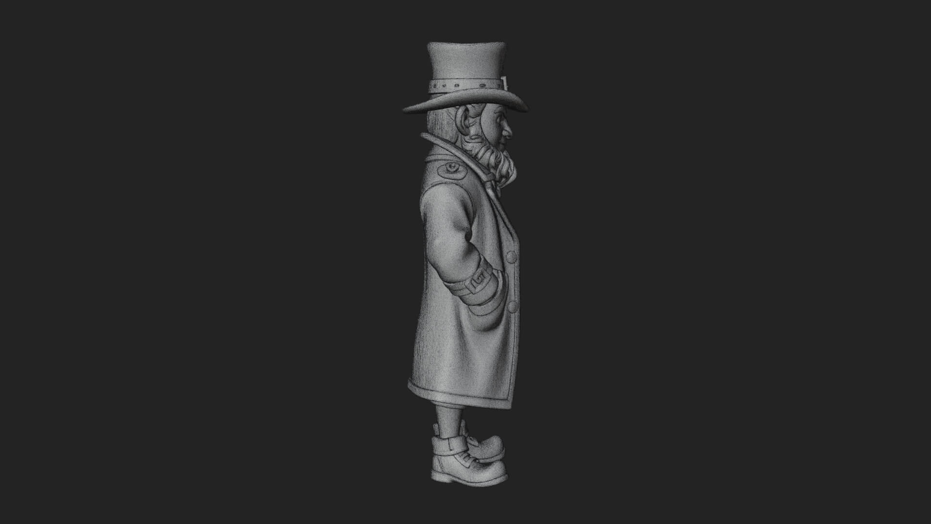 Green Coat Leprechaun Statue Design 3 3D Print Model 3D Model