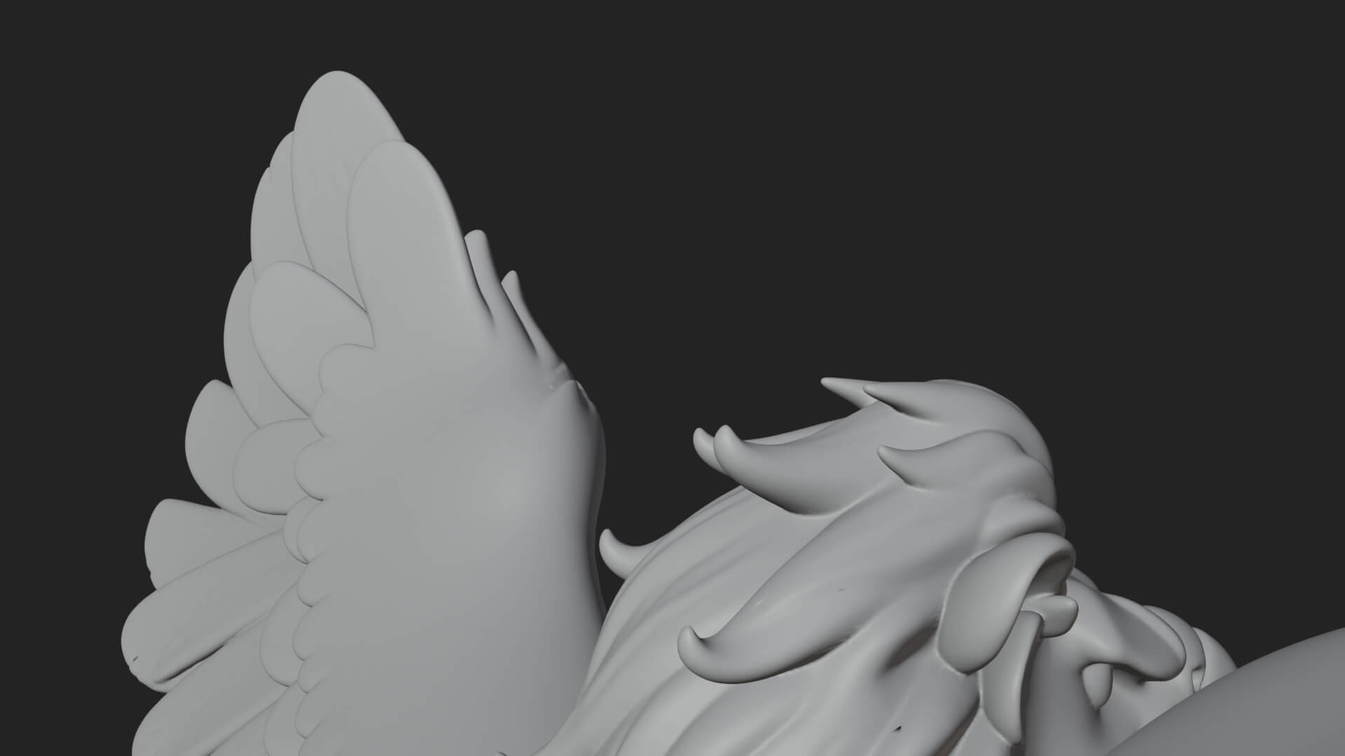 Griffin Winged Beast Statue Design 10 3D Print Model 3D Model