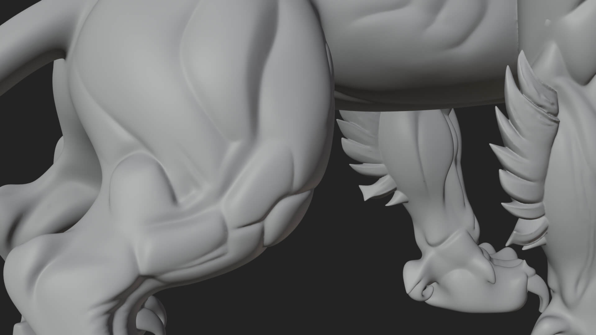 Griffin Winged Beast Statue Design 2 3D Print Model 3D Model