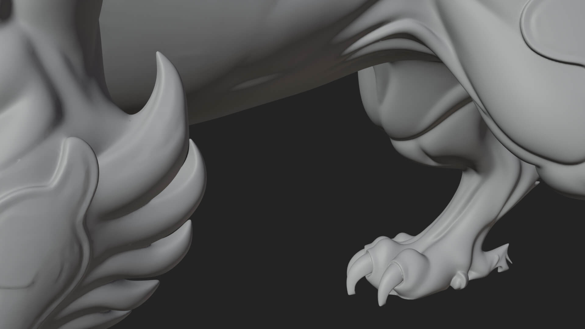 Griffin Winged Beast Statue Design 4 3D Print Model 3D Model