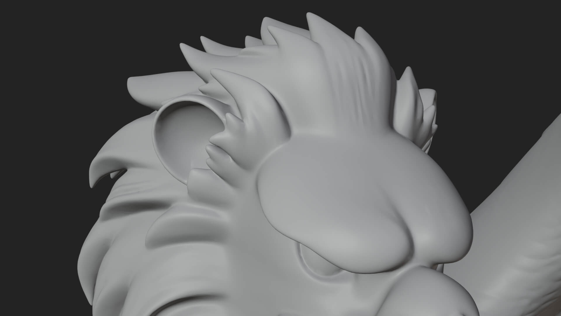 Griffin Winged Beast Statue Design 7 3D Print Model 3D Model