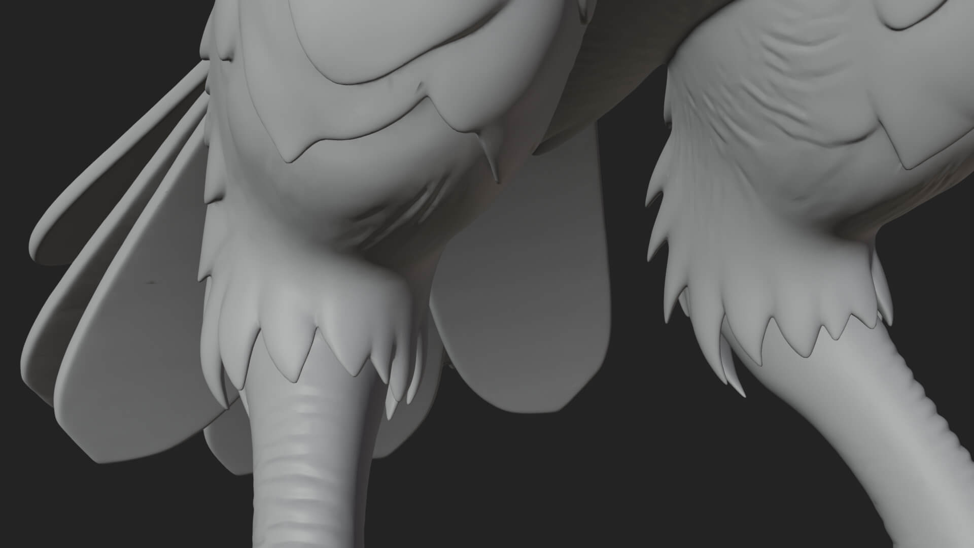 Griffin Winged Beast Statue Design 7 3D Print Model 3D Model