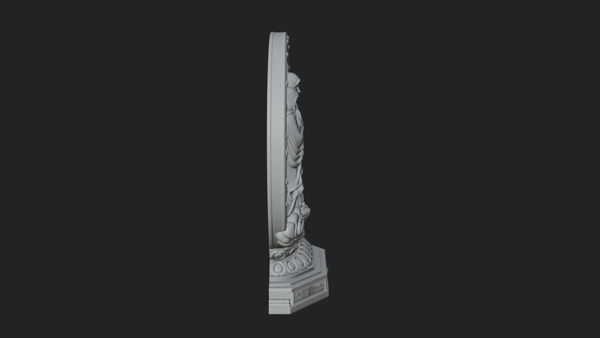 Guanyin Triad Shrine Statue Design 4 3D Print Model 3D Model
