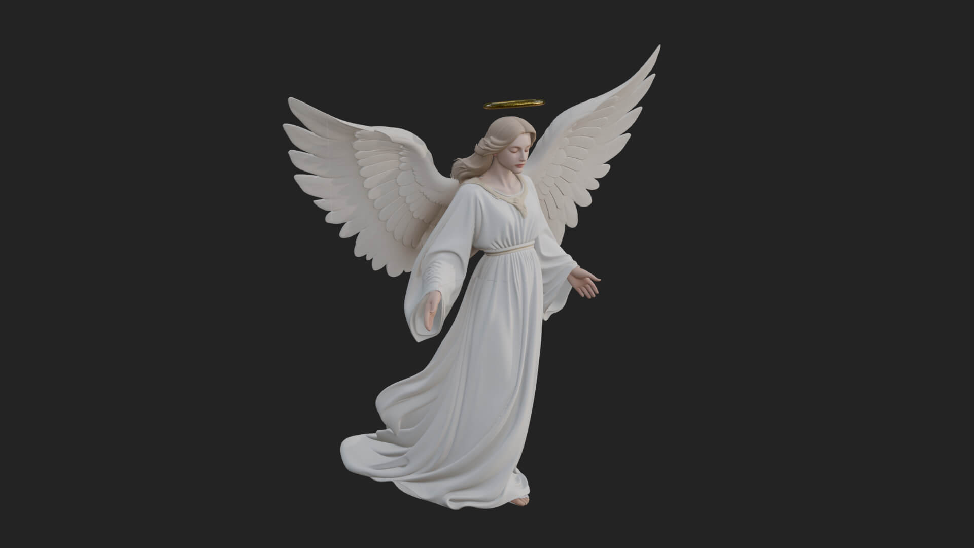Guardian Angel Statue Design 4 3D Print Model 3D Model