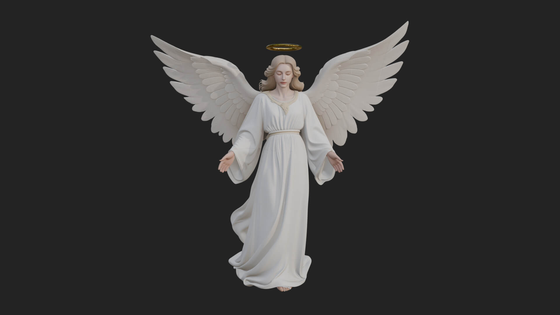 Guardian Angel Statue Design 4 3D Print Model 3D Model
