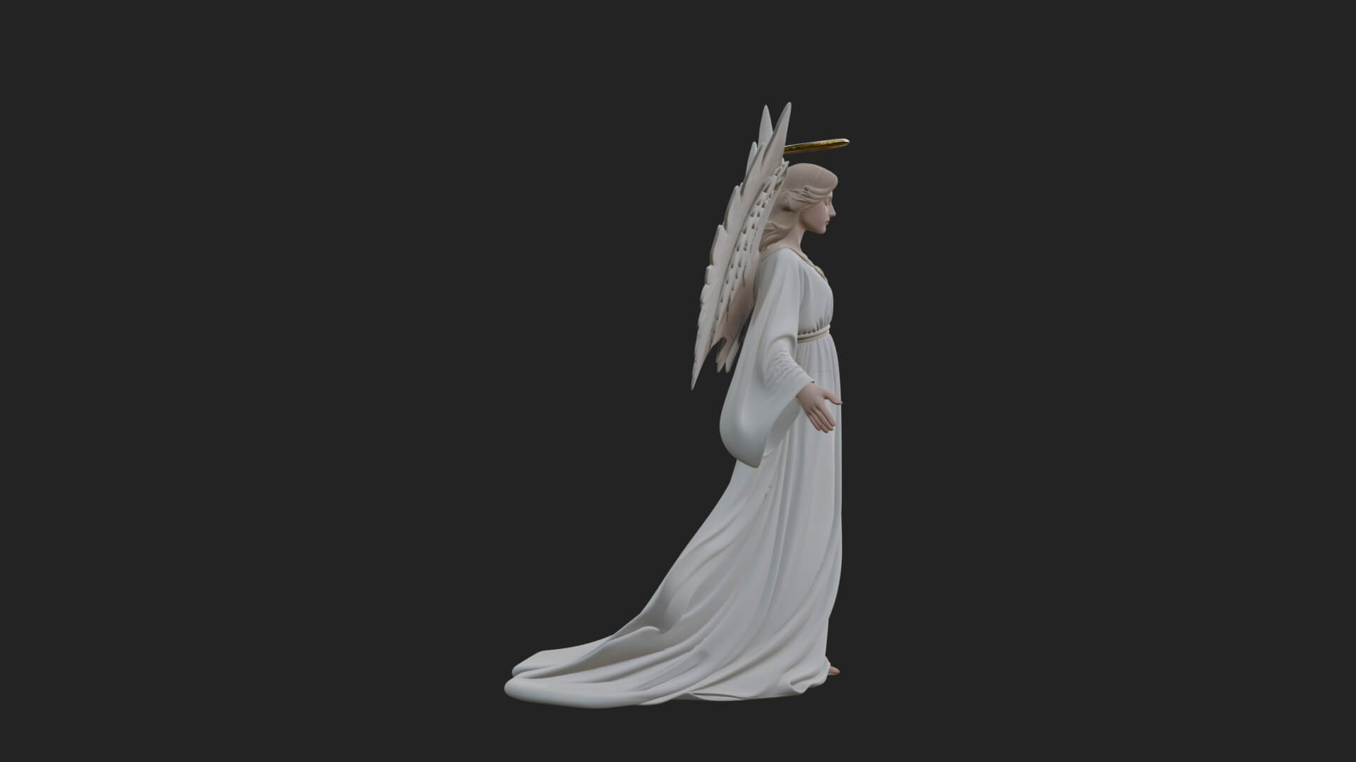 Guardian Angel Statue Design 4 3D Print Model 3D Model