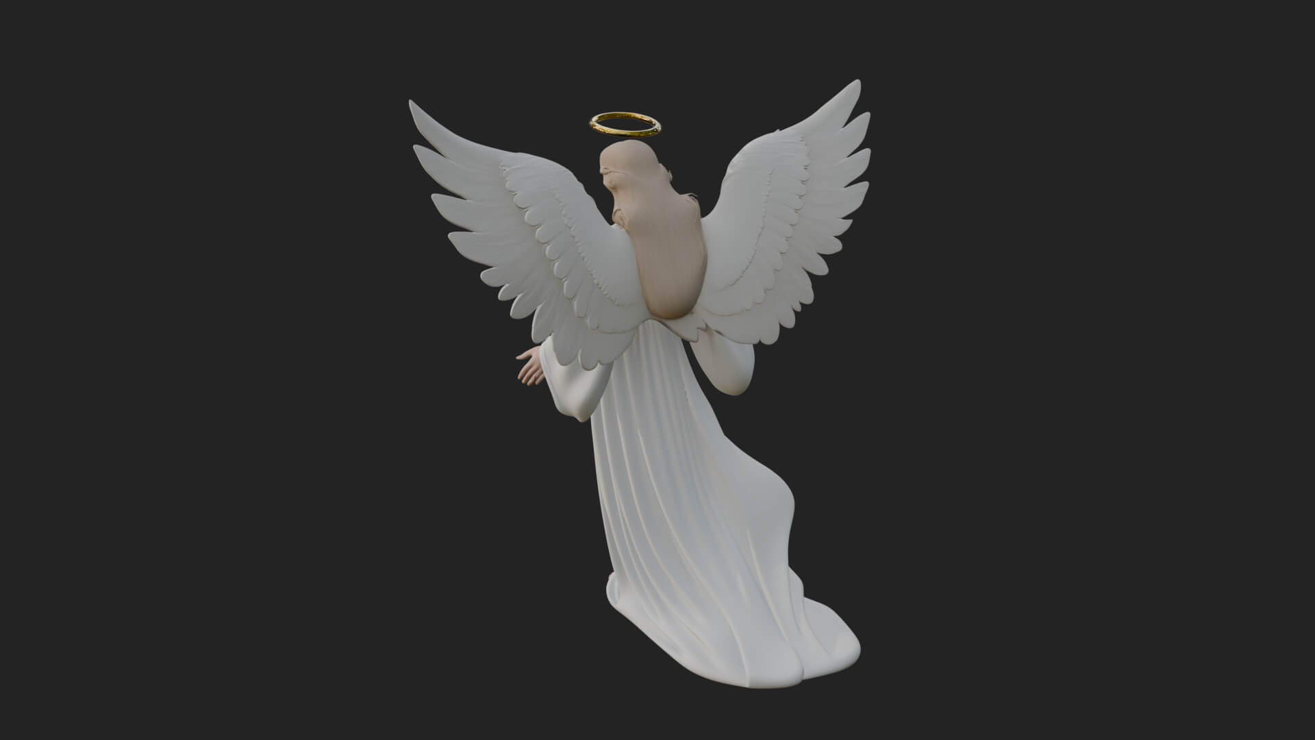 Guardian Angel Statue Design 4 3D Print Model 3D Model