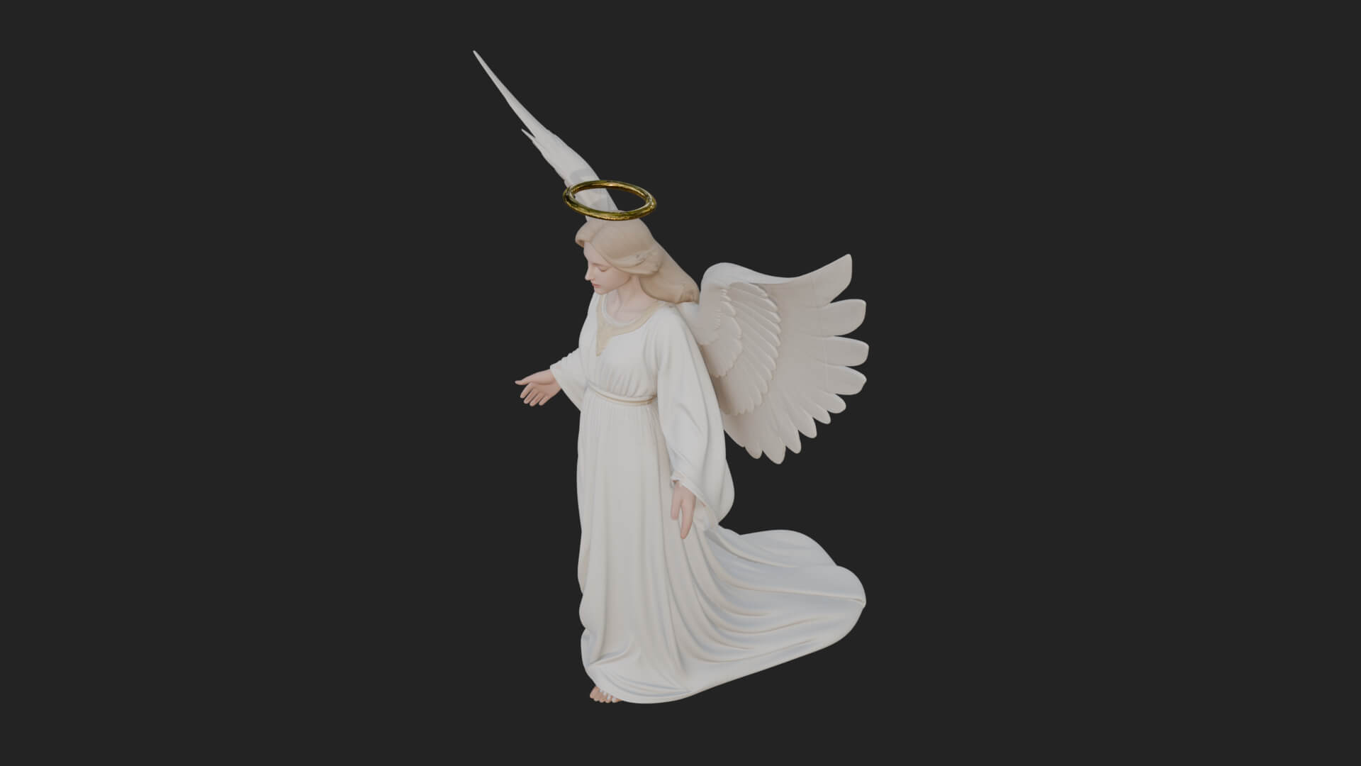 Guardian Angel Statue Design 4 3D Print Model 3D Model
