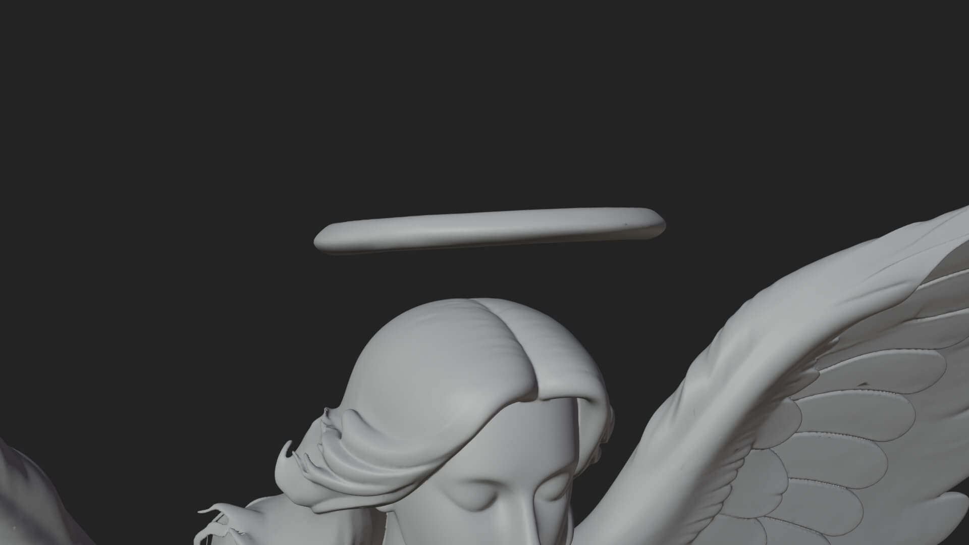 Guardian Angel Statue Design 4 3D Print Model 3D Model