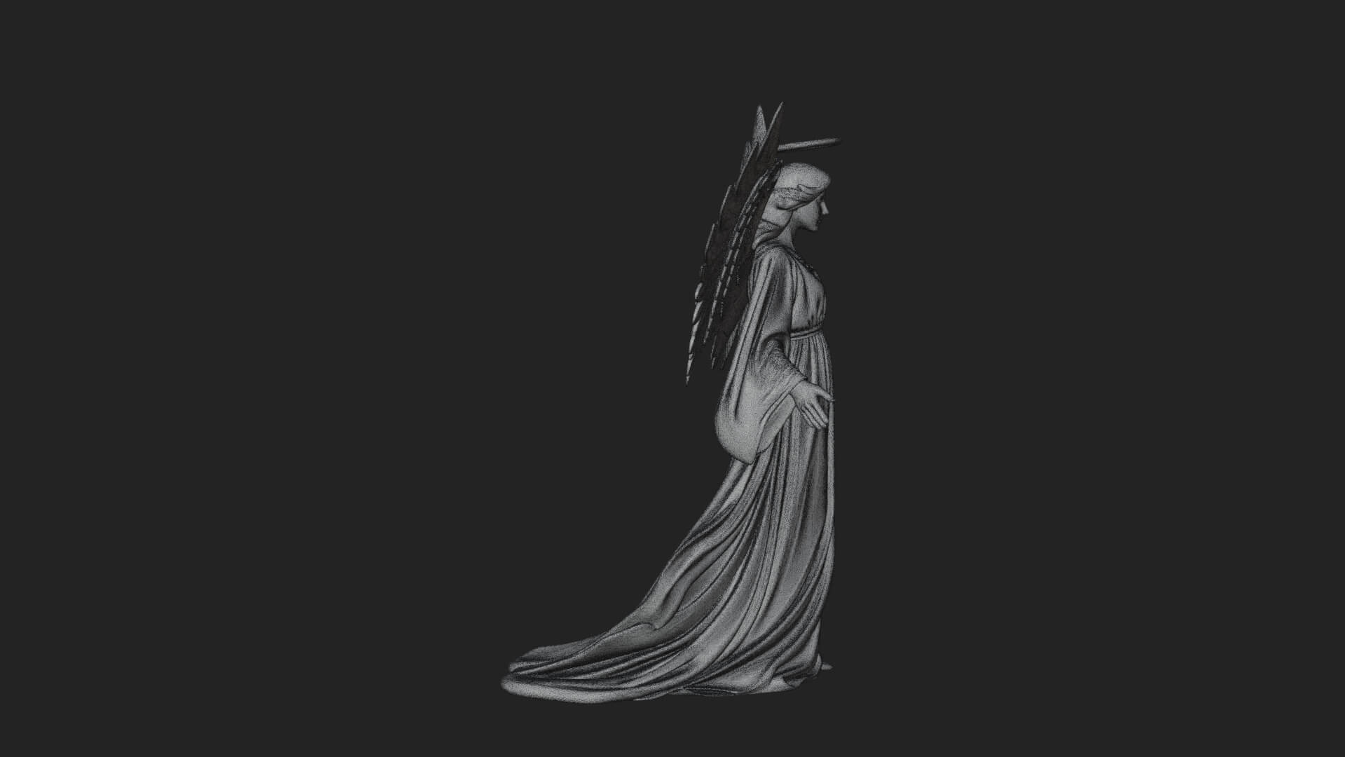 Guardian Angel Statue Design 4 3D Print Model 3D Model
