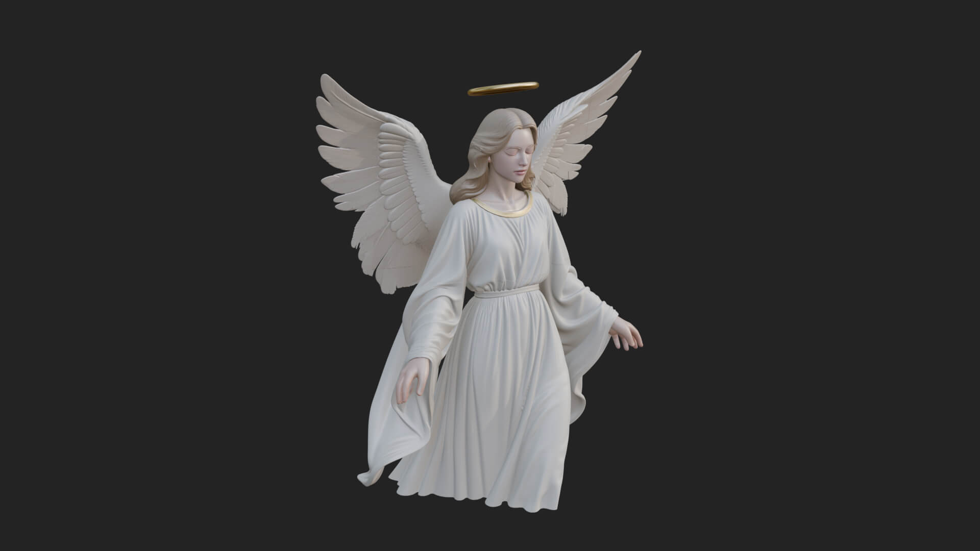 Guardian Angel Statue Design 5 3D Print Model 3D Model