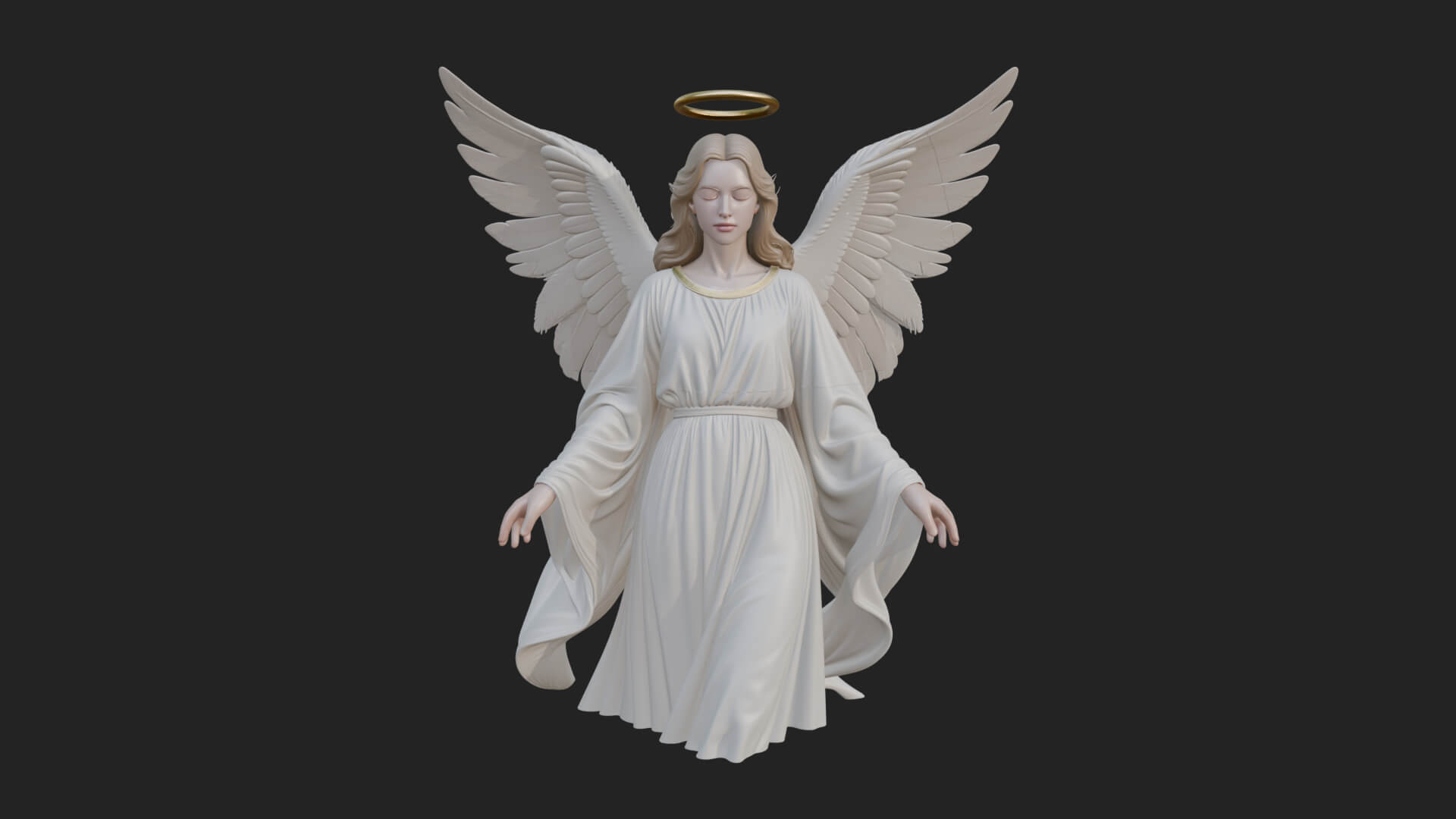 Guardian Angel Statue Design 5 3D Print Model 3D Model