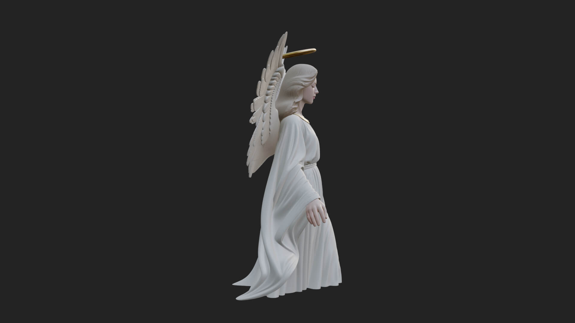 Guardian Angel Statue Design 5 3D Print Model 3D Model