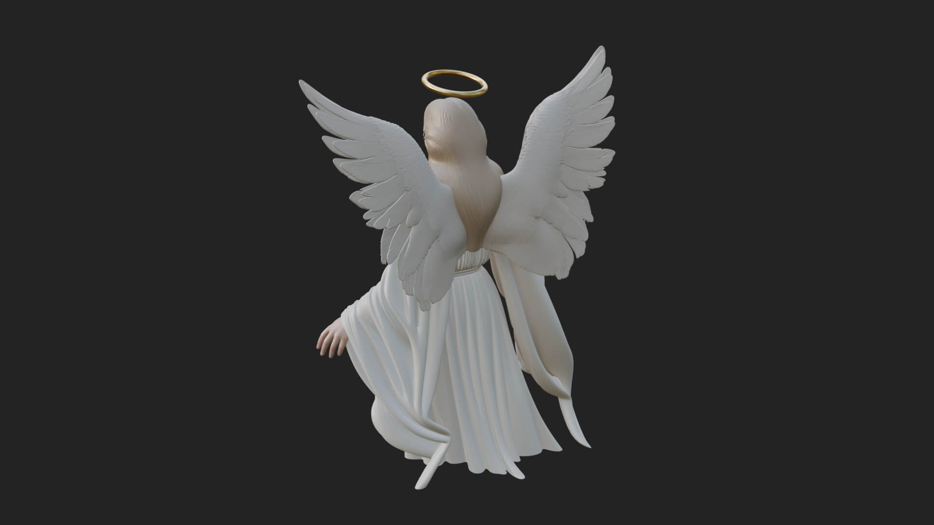 Guardian Angel Statue Design 5 3D Print Model 3D Model