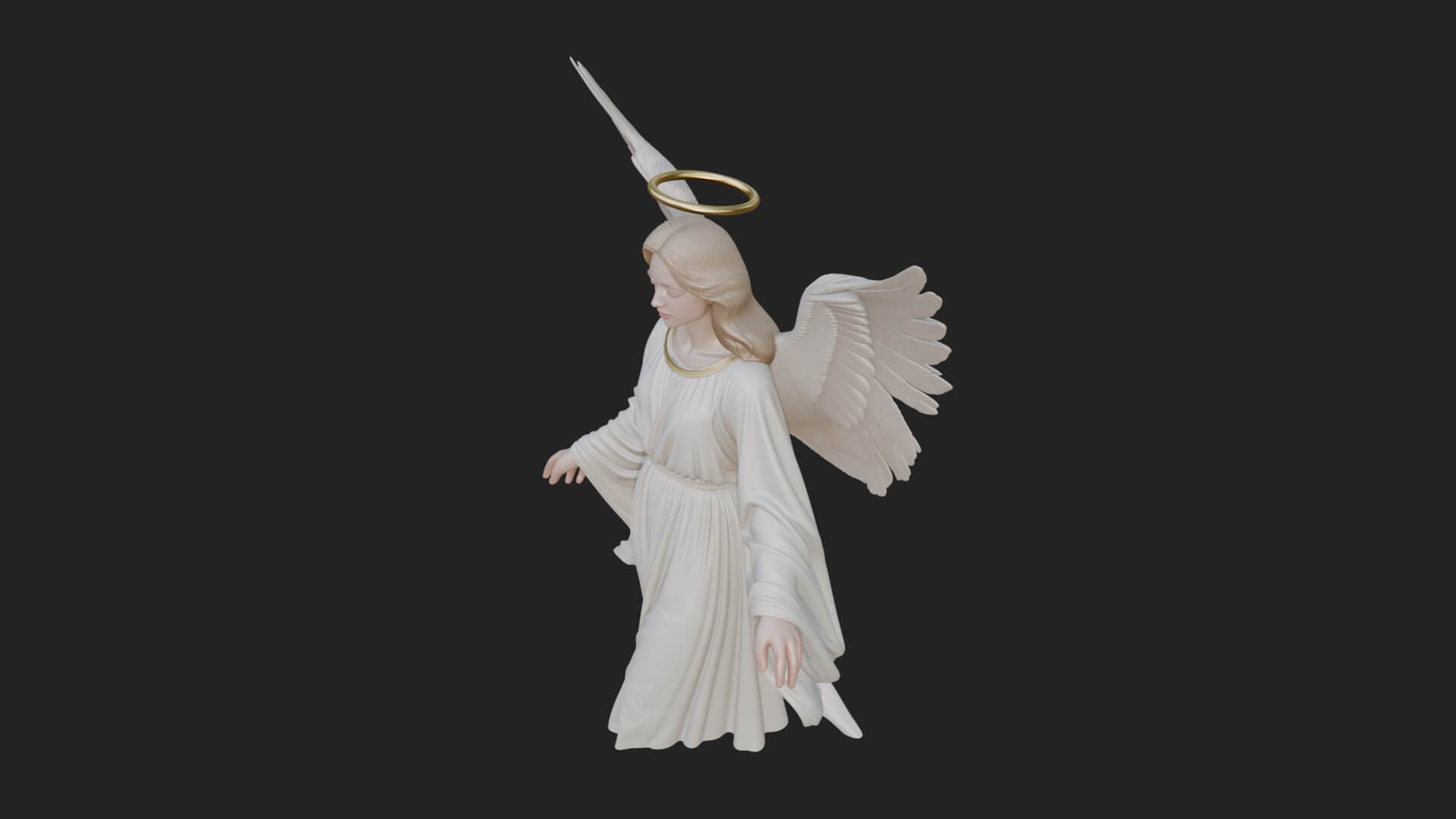 Guardian Angel Statue Design 5 3D Print Model 3D Model