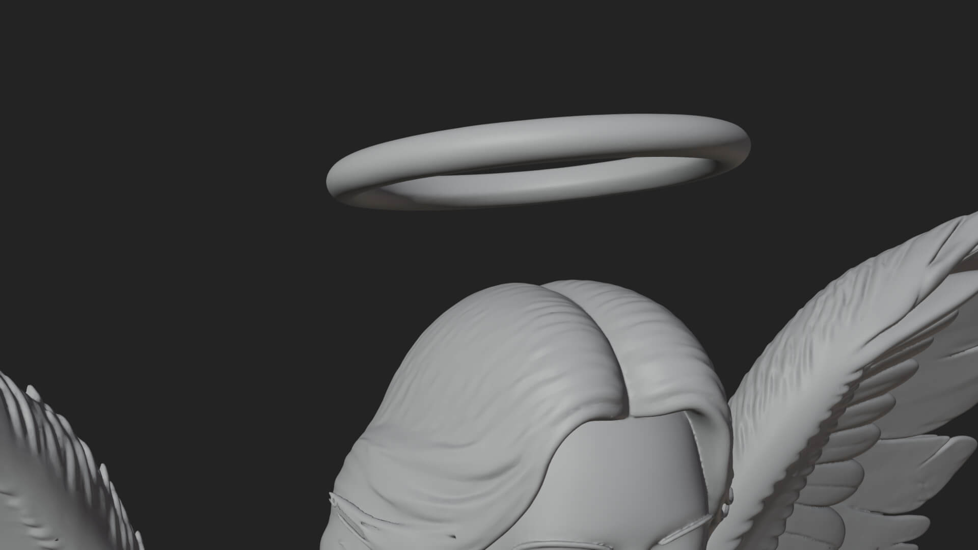 Guardian Angel Statue Design 5 3D Print Model 3D Model