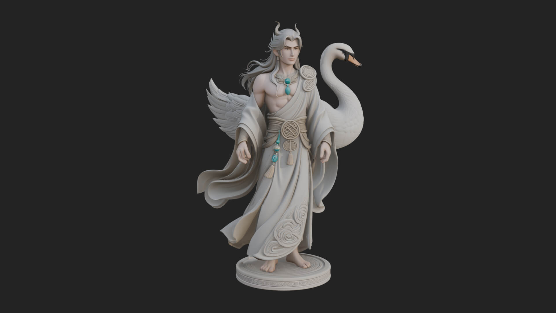 Guardian Angel Statue Design 6 3D Print Model 3D Model