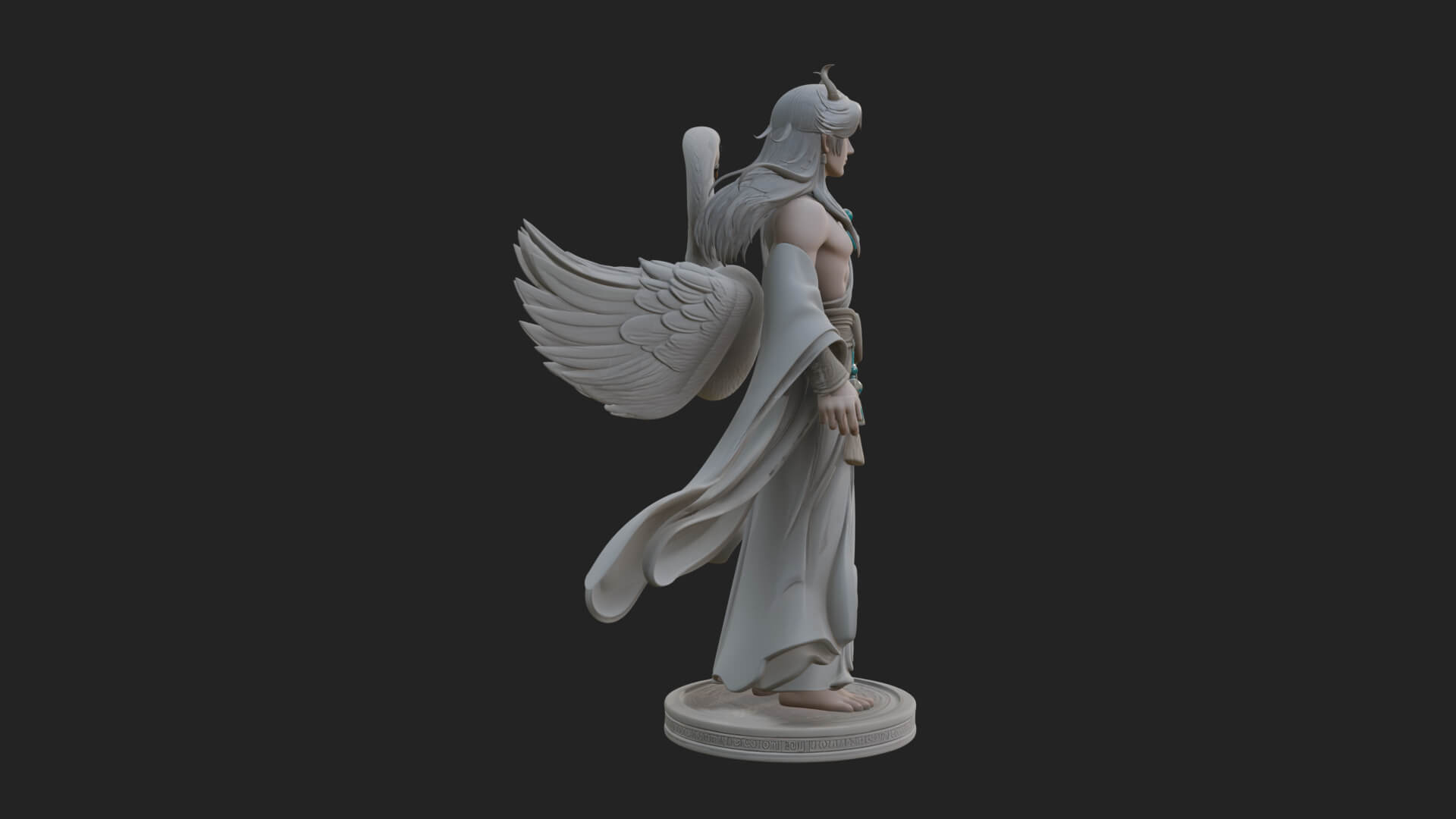 Guardian Angel Statue Design 6 3D Print Model 3D Model
