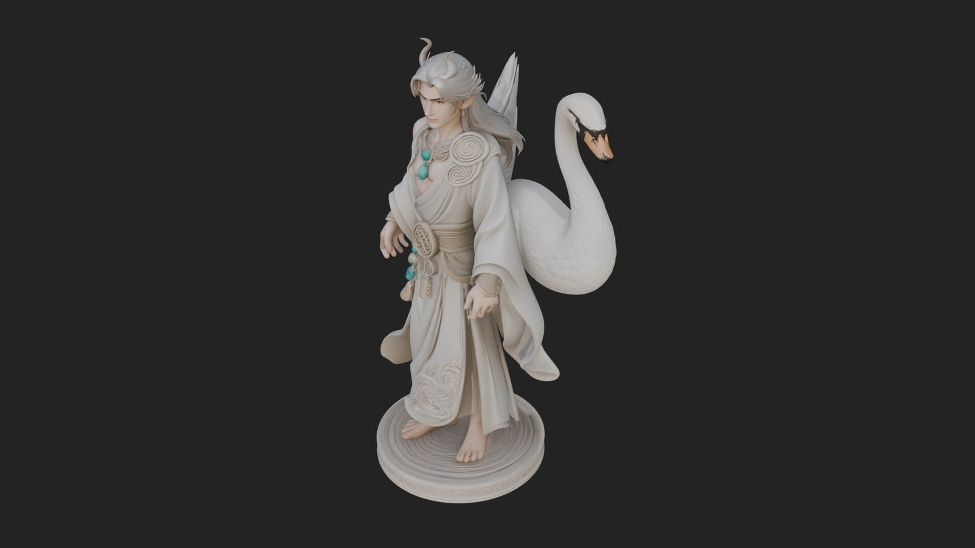 Guardian Angel Statue Design 6 3D Print Model 3D Model
