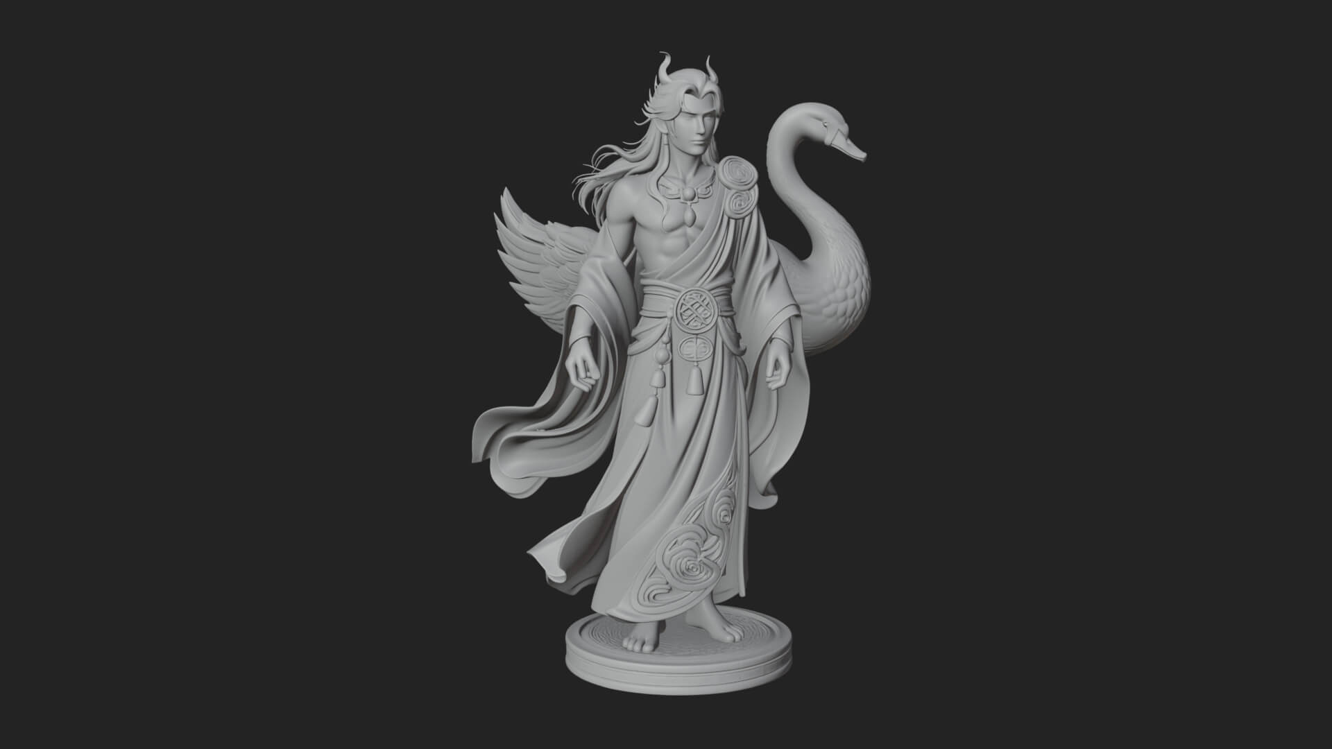Guardian Angel Statue Design 6 3D Print Model 3D Model