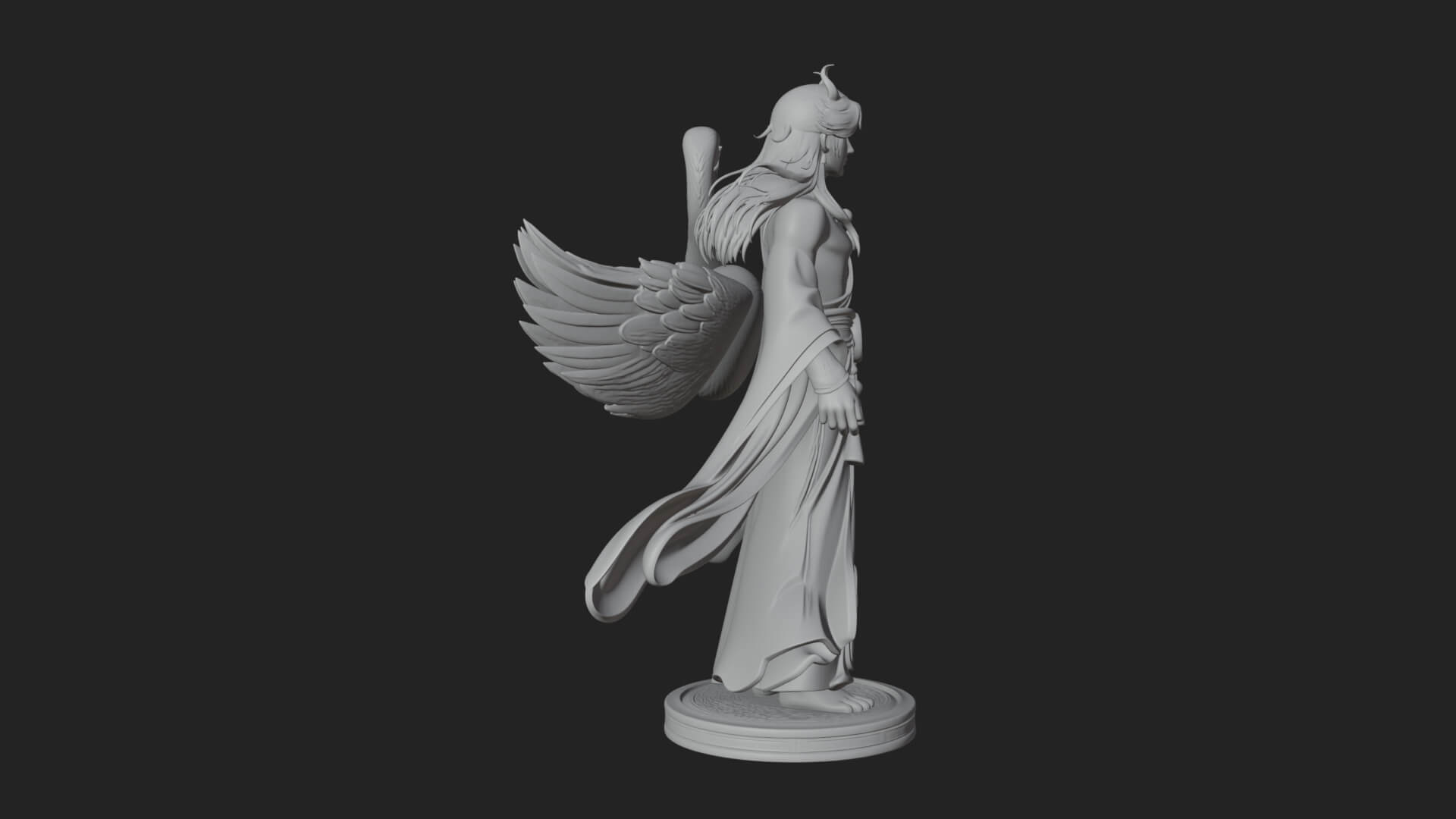 Guardian Angel Statue Design 6 3D Print Model 3D Model