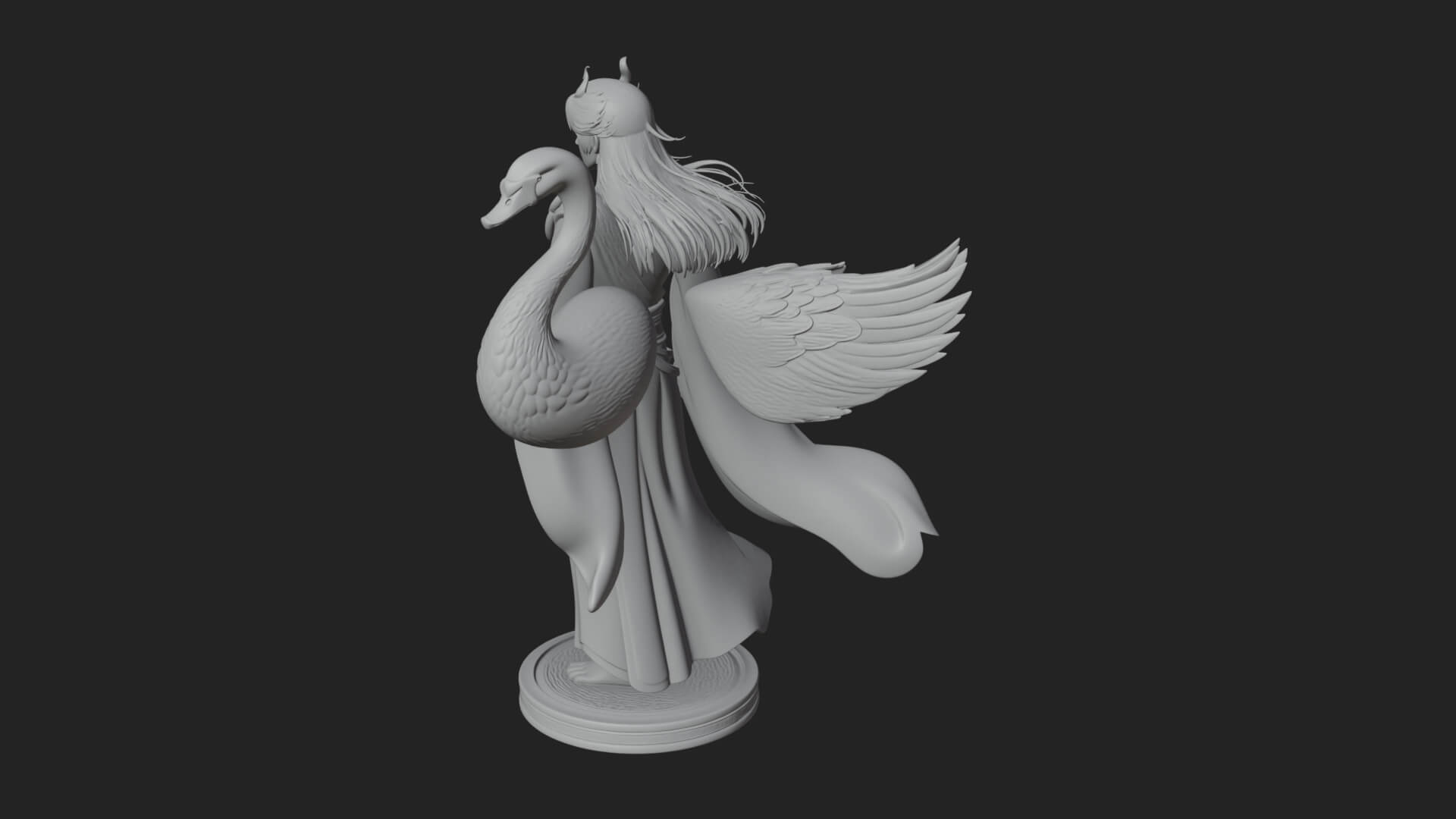 Guardian Angel Statue Design 6 3D Print Model 3D Model