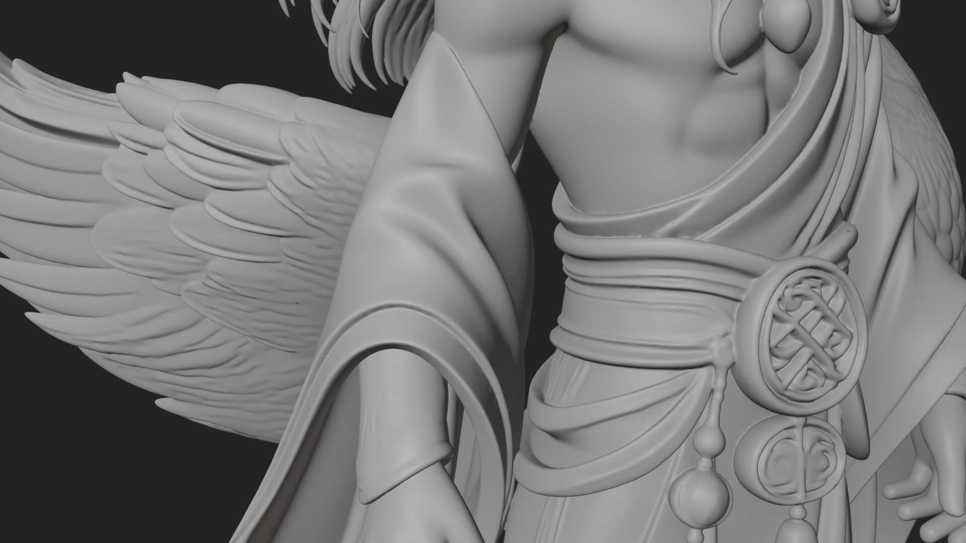 Guardian Angel Statue Design 6 3D Print Model 3D Model