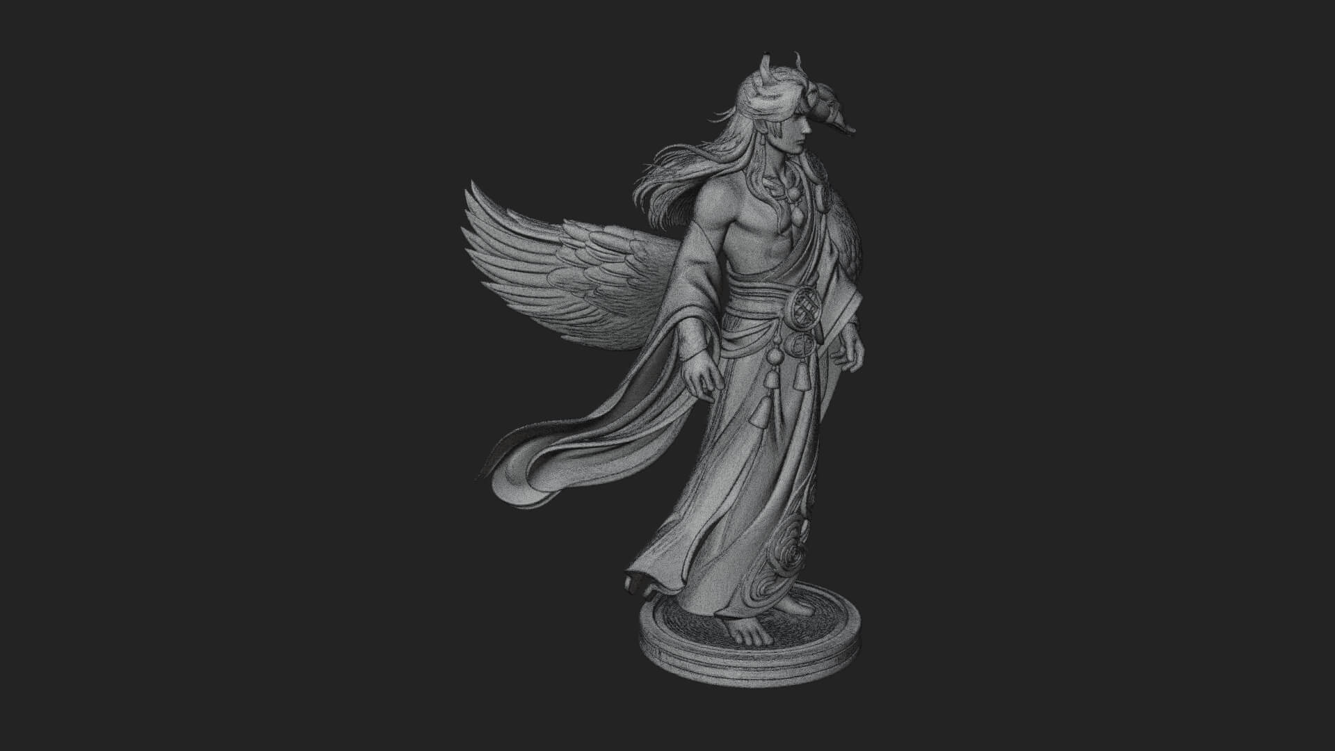 Guardian Angel Statue Design 6 3D Print Model 3D Model
