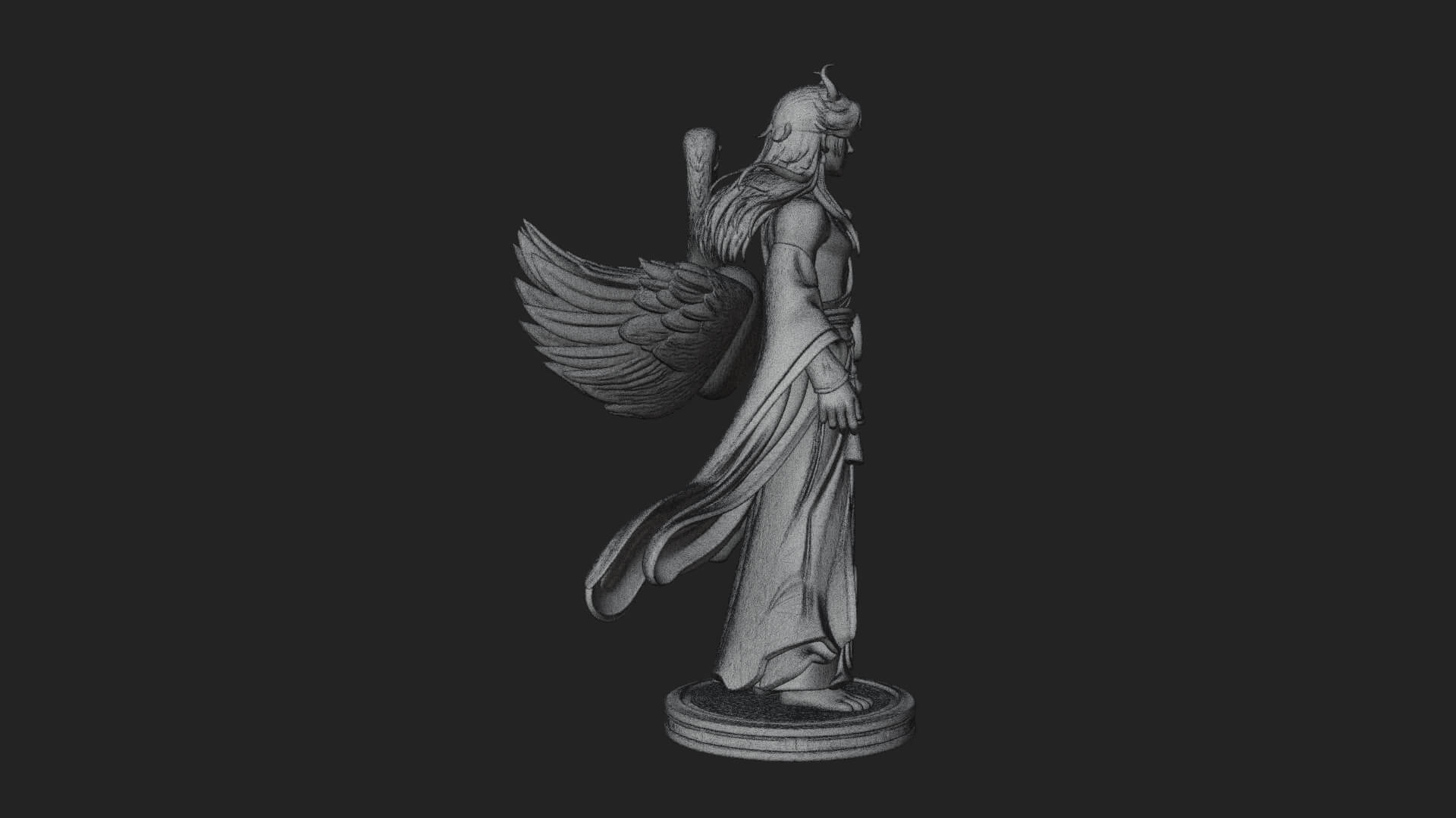 Guardian Angel Statue Design 6 3D Print Model 3D Model