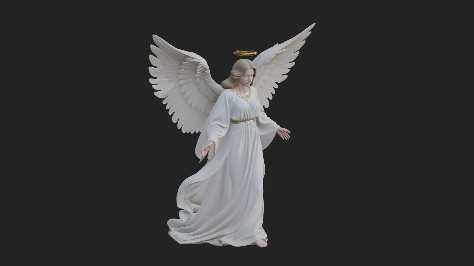Guardian Angel Statue Design 7 3D Print Model 3D Model