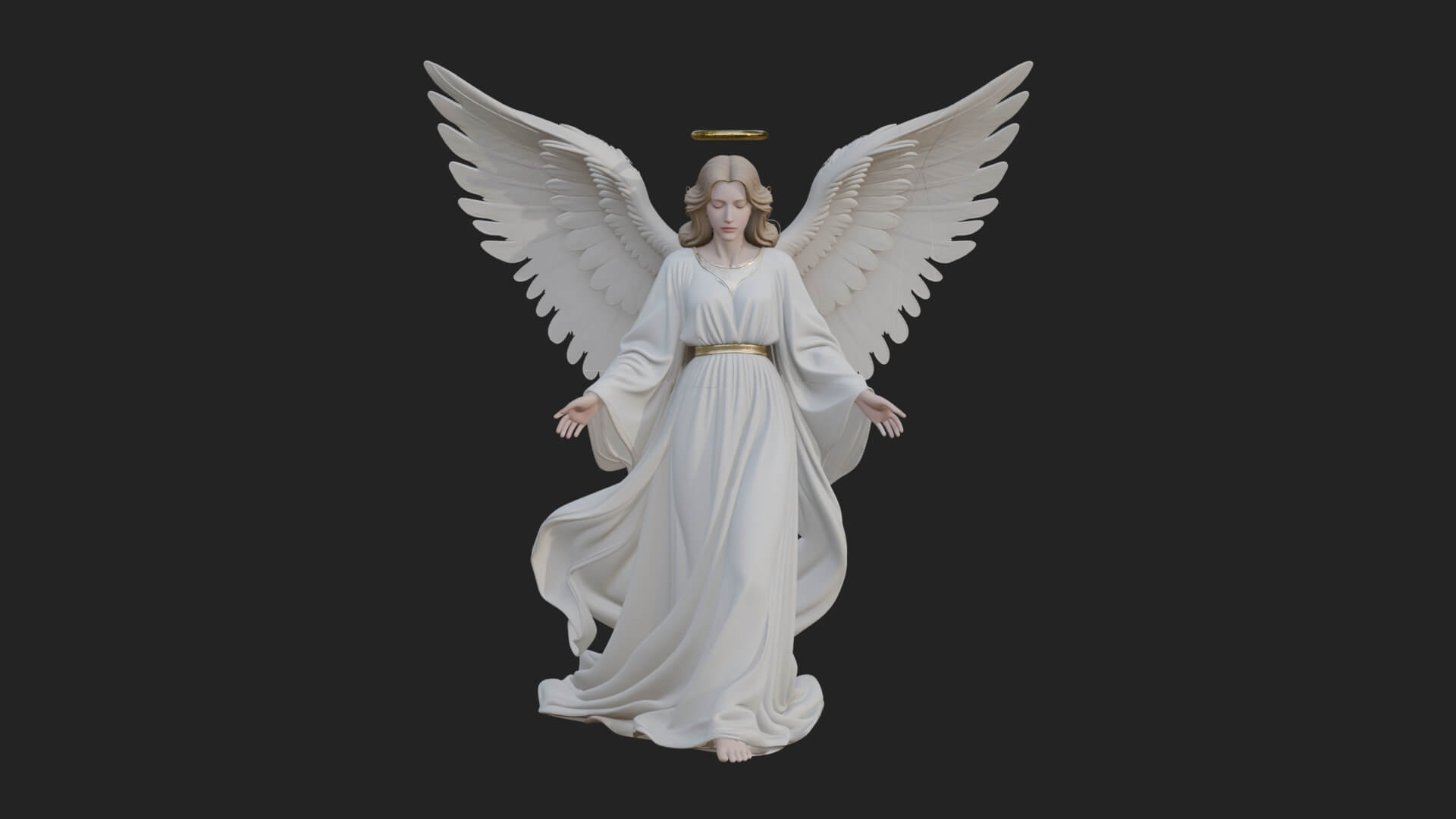 Guardian Angel Statue Design 7 3D Print Model 3D Model