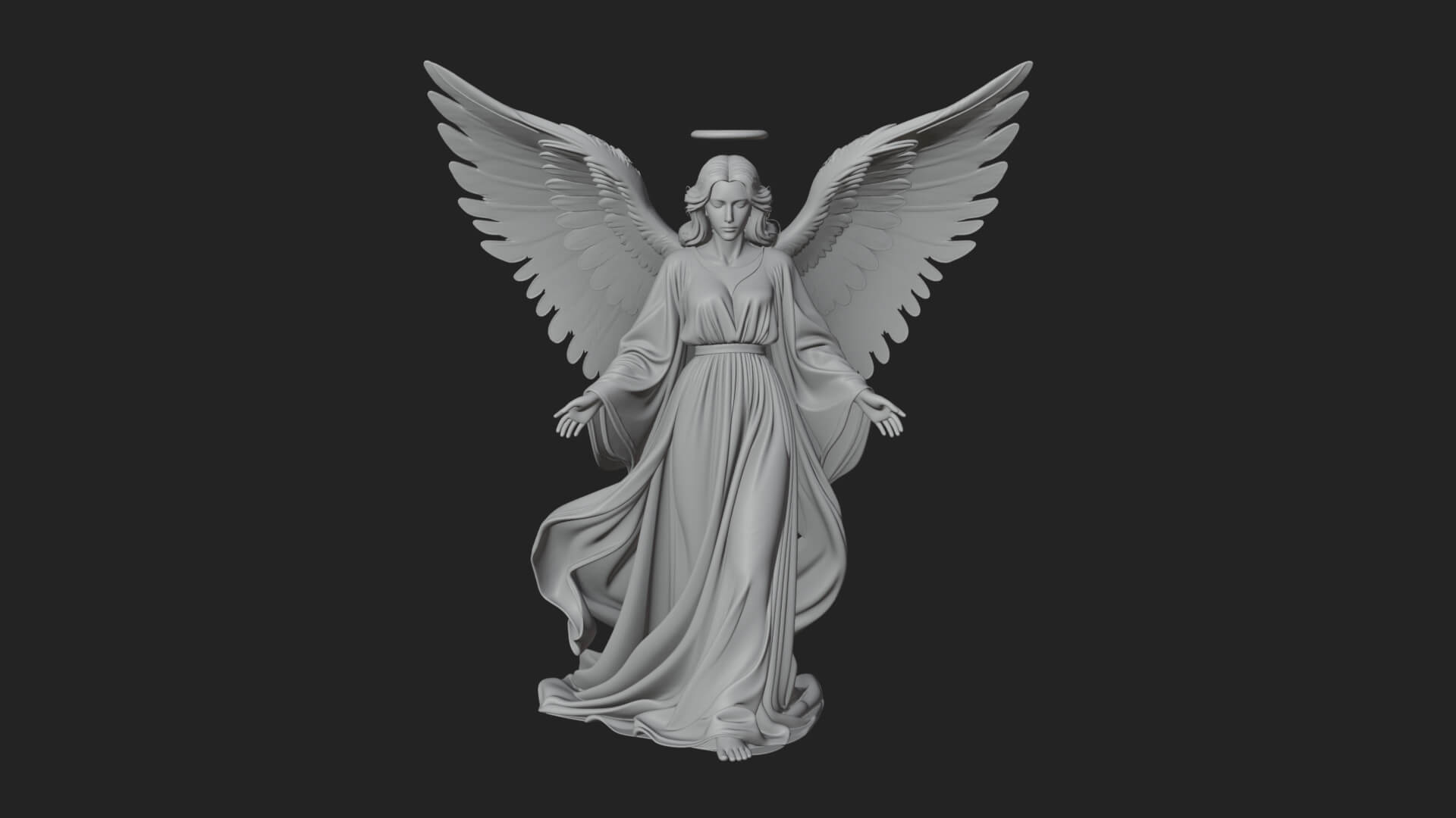 Guardian Angel Statue Design 7 3D Print Model 3D Model