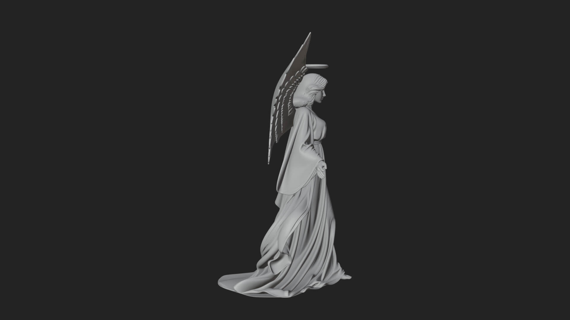 Guardian Angel Statue Design 7 3D Print Model 3D Model