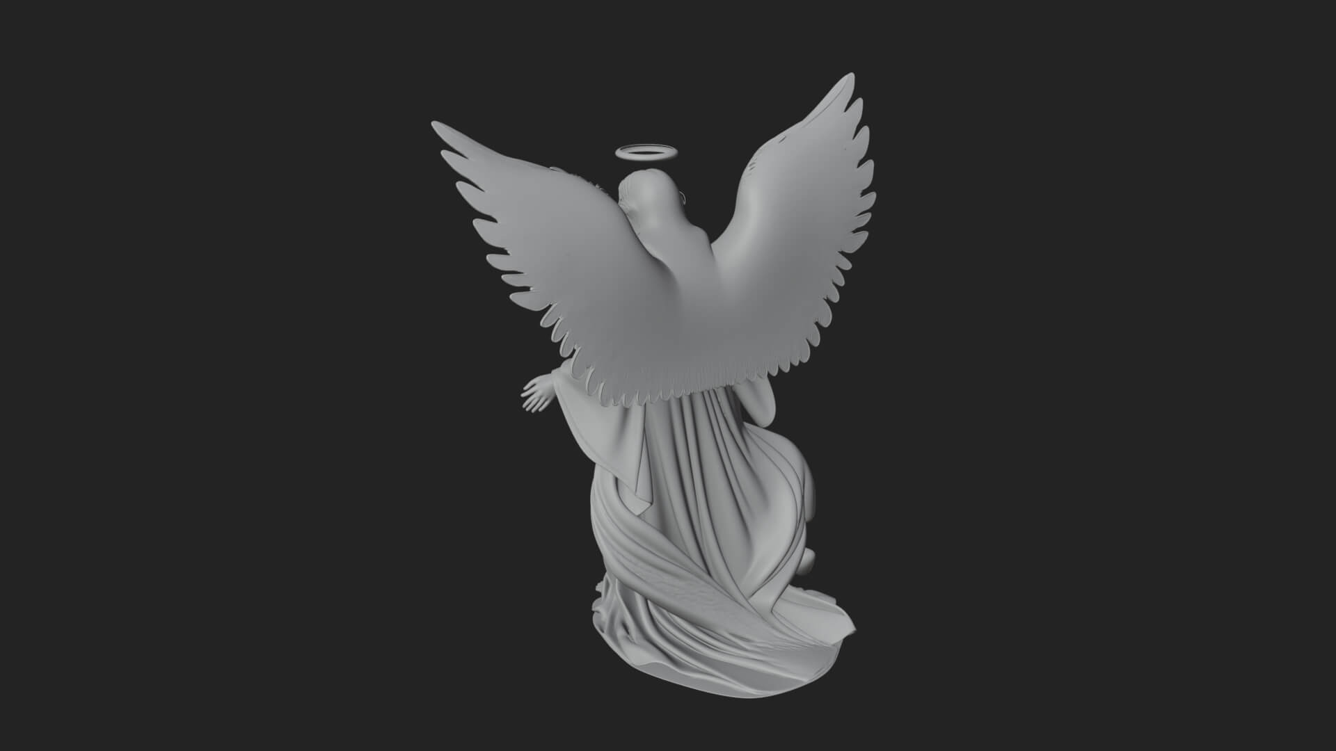 Guardian Angel Statue Design 7 3D Print Model 3D Model